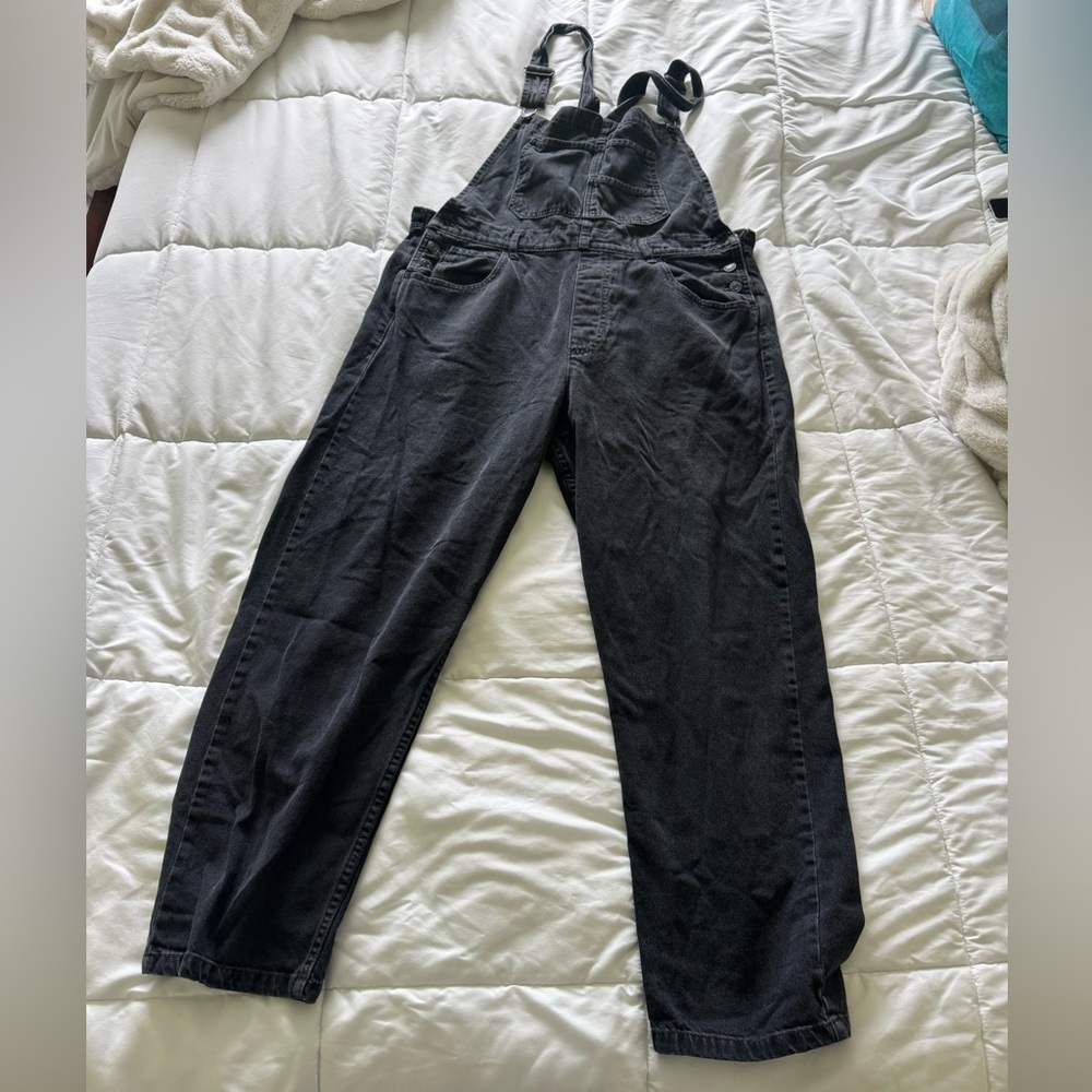 We The Free Ziggy Charcoal Denim Overalls